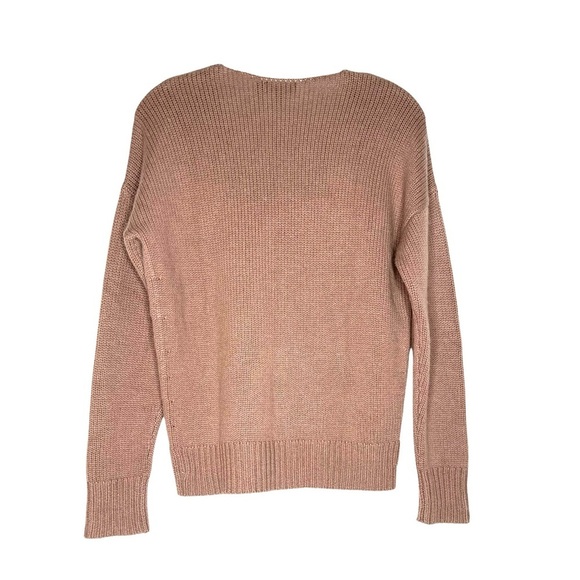 Theory Pink Cashmere Relaxed Fit V-Neck Sweater size XS - Picture 3 of 5
